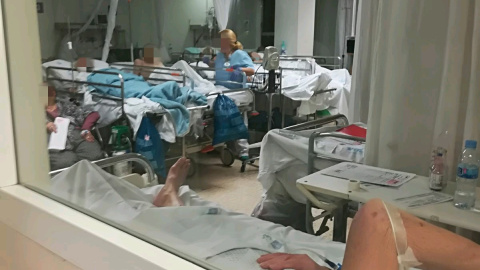 Estado de las urgencias del Hospital La Paz este martes.- @UrgenciaLaPaz