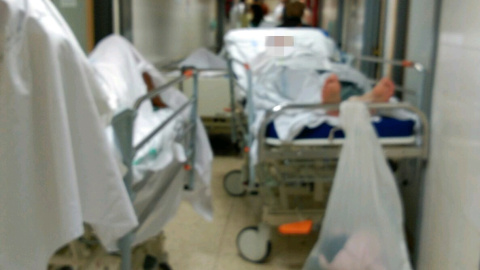 Estado de las urgencias del Hospital La Paz de Madrid este martes.- @Urgenciaslapaz