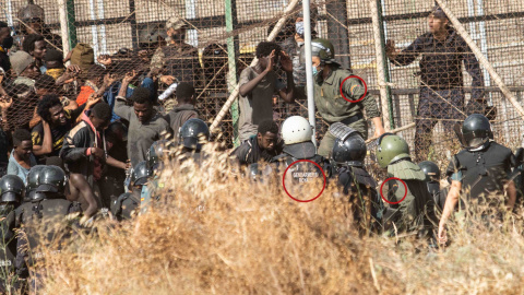 Agente marroquíes suelo español