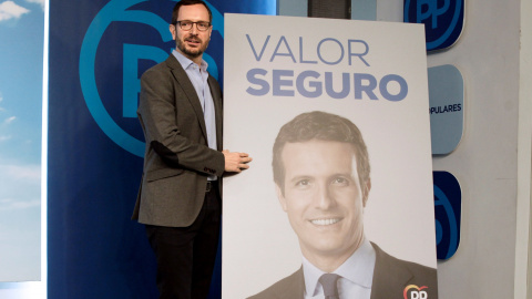 El vicesecretario de organización del Partido Popular Javier Maroto, durante la presentación del eslogan de campaña para las próximas elecciones generales del 28 de Abril | EFE/ Nico Rodríguez El vicesecretario de organización del Partido Popular Javier Maroto, durante la presentación del eslogan de campaña para las próximas elecciones generales del 28 de Abril | EFE/ Nico Rodríguez