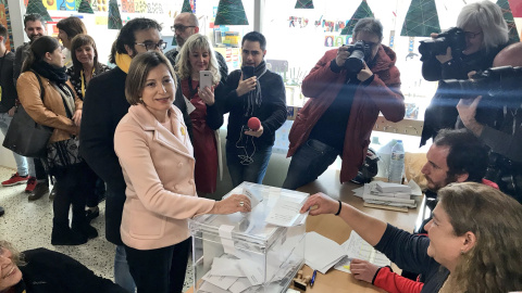 La expresidenta del Parlament de Catalunya, Carme Forcadell. / Twitter @forcadellcarme
