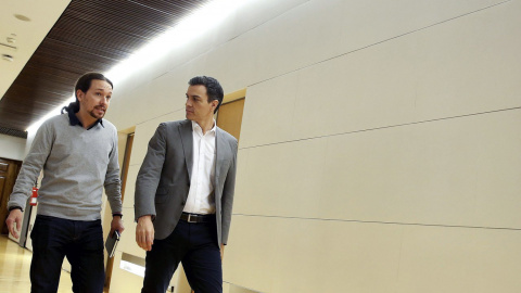 Sánchez e Iglesias en un encuentro reciente.- EFE Sánchez e Iglesias en un encuentro reciente.- EFE
