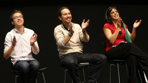 Íñigo Errejón, Pablo Iglesias e Íñigo Errejón, en una foto de archivo. / EFE Íñigo Errejón, Pablo Iglesias e Íñigo Errejón, en una foto de archivo. / EFE