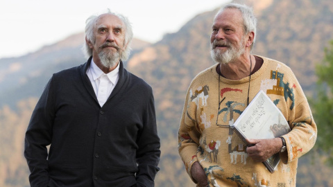 Jonathan Pryce y Terry Gilliam, en el rodaje de 'El hombre que mató a Don Quijote' Jonathan Pryce y Terry Gilliam, en el rodaje de 'El hombre que mató a Don Quijote'