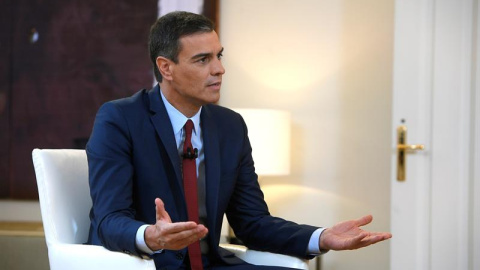 18/7/2019.- El presidente el Gobierno español en funciones, Pedro Sánchez, durante una entrevista con la Sexta TV en la que insistió este jueves en rechazar la entrada en el Ejecutivo de Pablo Iglesias, líder de la coalición izquierdista Un 18/7/2019.- El presidente el Gobierno español en funciones, Pedro Sánchez, durante una entrevista con la Sexta TV en la que insistió este jueves en rechazar la entrada en el Ejecutivo de Pablo Iglesias, líder de la coalición izquierdista Un