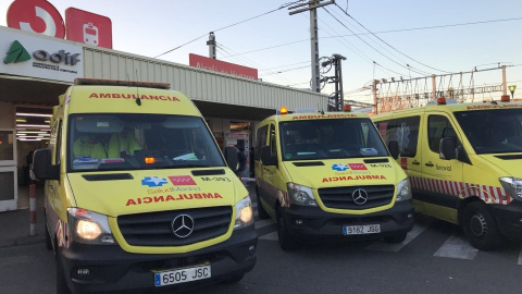 Ambulancias en la estación de Cercanías de Alcalá. EMERGENCIAS 112 Ambulancias en la estación de Cercanías de Alcalá. EMERGENCIAS 112