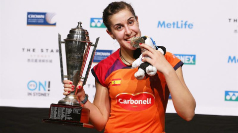 Carolina Marín conquista el abierto de Australia de bádminton. /EFE Carolina Marín conquista el abierto de Australia de bádminton. /EFE