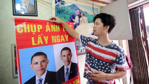 La capital vietnamita se prepara para la llegada de Barack Obama. EFE/LUONG THAI LINH La capital vietnamita se prepara para la llegada de Barack Obama. EFE/LUONG THAI LINH