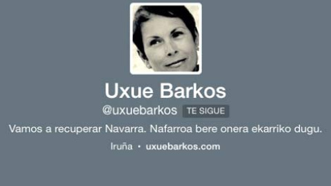 Foto de Uxue Barkos en su perfil de Twitter. Foto de Uxue Barkos en su perfil de Twitter.
