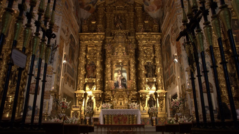 Imagen del interior del monasterio del Cristo de la Victoria, en Serradilla (Cáceres). Imagen del interior del monasterio del Cristo de la Victoria, en Serradilla (Cáceres).
