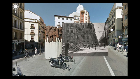 Imágenes de la Guerra Civil con las panorámicas de GoogleStreet View. CALLE ATOCHA (1937) // Sebastian Maharg