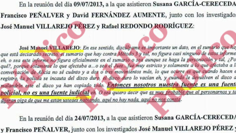 Transcripción judicial de una de las conversaciones de Villarejo con sus clientes, propietarios de la lujosa urbanización La Finca. Transcripción judicial de una de las conversaciones de Villarejo con sus clientes, propietarios de la lujosa urbanización La Finca.