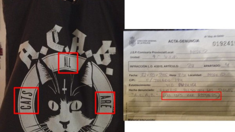 Imagen del bolso y la denuncia compartida por la joven en Twitter Imagen del bolso y la denuncia compartida por la joven en Twitter