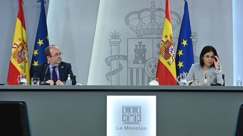 La ministra de Sanidad, Carolina Darias, y el ministro de Política Territorial, Miquel Iceta. La ministra de Sanidad, Carolina Darias, y el ministro de Política Territorial, Miquel Iceta.