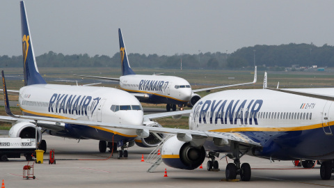Aviones de Ryanair en el aeropuerto de Weeze (Alemania), en una imagen de archivo. / REUTERS - WOLFGANG RATTAY Aviones de Ryanair en el aeropuerto de Weeze (Alemania), en una imagen de archivo. / REUTERS - WOLFGANG RATTAY