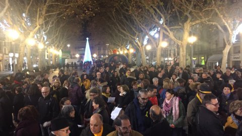 Concentració a Figueres en solidaritat amb els presos polítics, convocada per ANC, Òmnium Cultural i CDR / Públic Concentració a Figueres en solidaritat amb els presos polítics, convocada per ANC, Òmnium Cultural i CDR / Públic