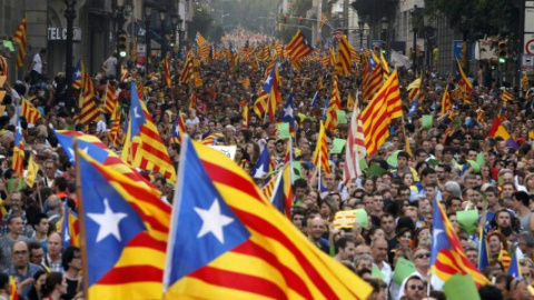 Imagen de la manifestación independentista del pasado 11 de septiembre./ EFE Imagen de la manifestación independentista del pasado 11 de septiembre./ EFE