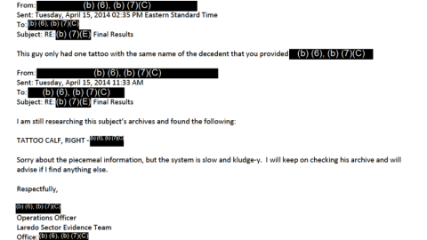 Correos electrónicos intercambiados por investigadores de Texas. Pedido de acceso a la información pública hecho por Yael Grauer. Correos electrónicos intercambiados por investigadores de Texas. Pedido de acceso a la información pública hecho por Yael Grauer.