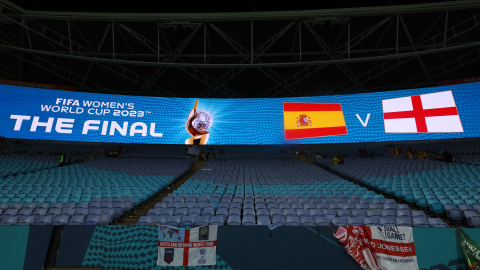 Imagen que muestra la bandera España e Inglaterra, que se disputarán la final del Mundial Femenino el próximo domingo Imagen que muestra la bandera España e Inglaterra, que se disputarán la final del Mundial Femenino el próximo domingo