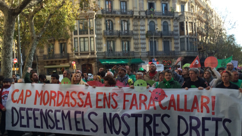Manifestación convocada contra la llamada "ley mordaza"