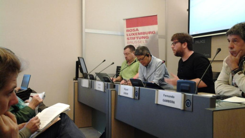 Miguel Urbán en las jornadas sobre el TTIP y el TiSA. Miguel Urbán en las jornadas sobre el TTIP y el TiSA.