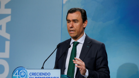 El coordinador general del PP, Fernando Martínez-Maíllo, durante la rueda de prensa que ha ofrecido tras la reunión del Comité de Dirección del PP. EFE/ Paco Campos El coordinador general del PP, Fernando Martínez-Maíllo, durante la rueda de prensa que ha ofrecido tras la reunión del Comité de Dirección del PP. EFE/ Paco Campos