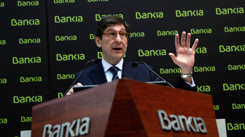El presidente de Bankia, José Ignacio Goirigolzarri, durante la rueda de prensa en la presenta los resultados de la entidad de 2018. EFE/J.J. Guillén El presidente de Bankia, José Ignacio Goirigolzarri, durante la rueda de prensa en la presenta los resultados de la entidad de 2018. EFE/J.J. Guillén