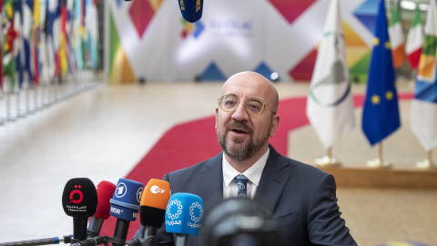 El presidente del Consejo Europeo, Charles Michel, a su llegada a la cumbre UE-CELAC del pasado julio. E.P. El presidente del Consejo Europeo, Charles Michel, a su llegada a la cumbre UE-CELAC del pasado julio. E.P.