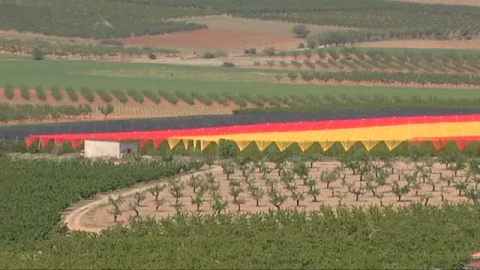 La 'bandera' más grande del mundo es de España La 'bandera' más grande del mundo es de España