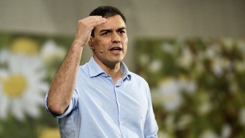El líder del PSOE, Pedro Sánchez, durante un acto preelectoral del partido en Torrelavega / Pedro Puente Hoyos (EFE) El líder del PSOE, Pedro Sánchez, durante un acto preelectoral del partido en Torrelavega / Pedro Puente Hoyos (EFE)