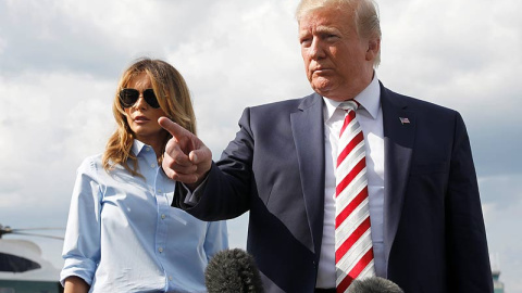 El presidente de EEUU, Donald Trump, responde a los periodistas. REUTERS El presidente de EEUU, Donald Trump, responde a los periodistas. REUTERS