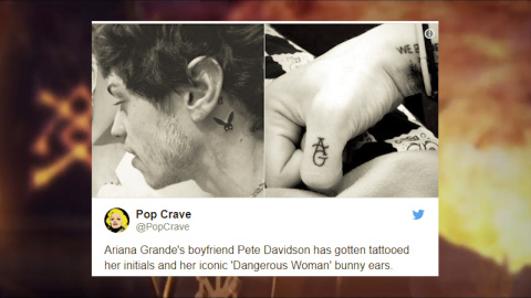 El novio de Ariana Grande se tatúa por amor El novio de Ariana Grande se tatúa por amor