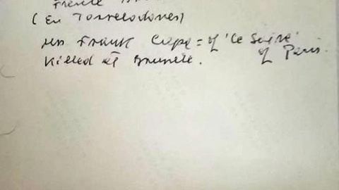 Reverso de la foto aportada por John Kiszely.