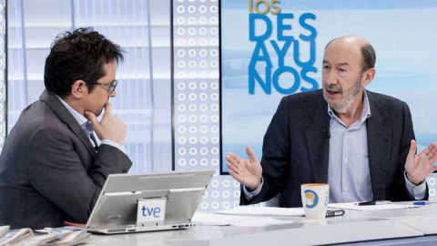 Alfredo Pérez Rubalcaba, en 'Los Desayunos' de TVE. Alfredo Pérez Rubalcaba, en 'Los Desayunos' de TVE.