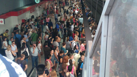 La huelga de Renfe satura los trenes que salen con retraso. /@Aroa6199-Twitter La huelga de Renfe satura los trenes que salen con retraso. /@Aroa6199-Twitter