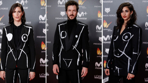 Combo de los actores Bárbara Santa-Cruz, Jorge Suquet, Alba Flores.- EFE