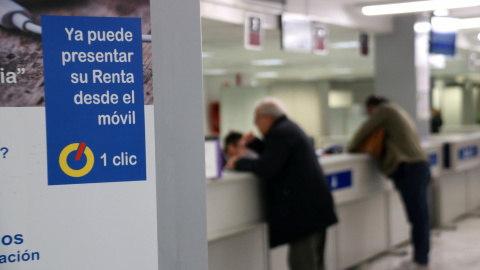 Una oficina d'Hisenda a Barcelona. AINA MARTÍ Una oficina d'Hisenda a Barcelona. AINA MARTÍ