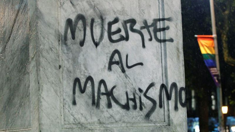 Una pintada con motivo de la manifestación contra la violencia machista. EFE/Raúl Martínez Una pintada con motivo de la manifestación contra la violencia machista. EFE/Raúl Martínez