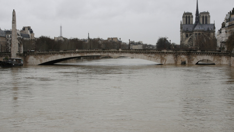 El río Sena se desborda e inunda París. REUTERS/Christian Hartmann