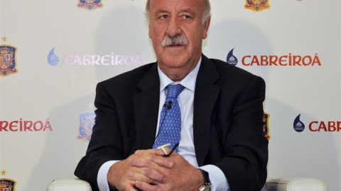 Vicente del Bosque en el acto de este martes. /EP Vicente del Bosque en el acto de este martes. /EP