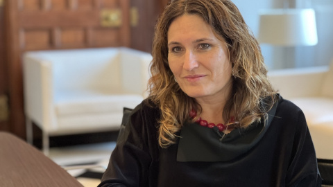 Vilagrà, al seu despatx del Palau de la Generalitat, durant l'entrevista. Vilagrà, al seu despatx del Palau de la Generalitat, durant l'entrevista.