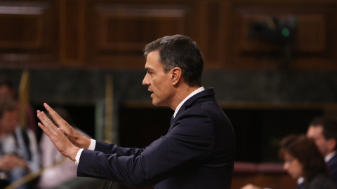El presidente del Gobierno, Pedro Sánchez, en el Congreso. EUROPA PRESS El presidente del Gobierno, Pedro Sánchez, en el Congreso. EUROPA PRESS