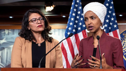 Las congresistas demócratas Ilhan Omar y Rashida Tlaib. - EFE Las congresistas demócratas Ilhan Omar y Rashida Tlaib. - EFE