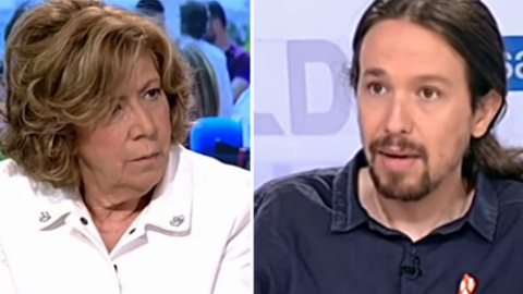 Curri Valenzuela y Pablo Iglesias Curri Valenzuela y Pablo Iglesias