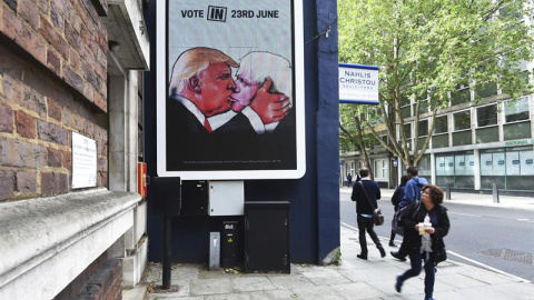 Cartel de la campaña del Brexit en Reino Unido