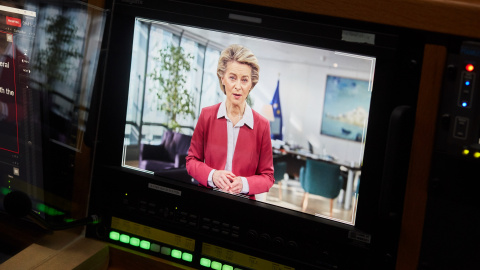 La presidenta de la Comisión Europea, Ursula von der Leyen, participa en el Consejo Europeo de Innovación por videoconferencia. La presidenta de la Comisión Europea, Ursula von der Leyen, participa en el Consejo Europeo de Innovación por videoconferencia.