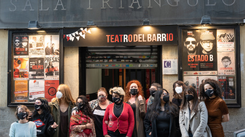 Cristina Fallarás junto a sus 'apóstolas'.