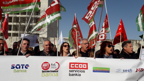 Movilizaciones del pasado 30 de enero contra el ERE de Bankia. Movilizaciones del pasado 30 de enero contra el ERE de Bankia.