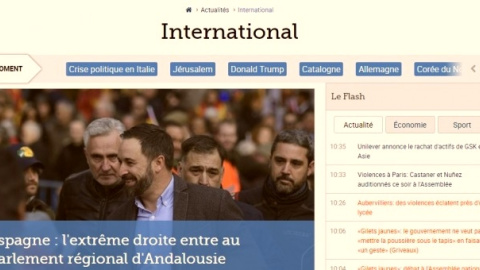 Captura de pantalla de la noticia del periódico francés 'Le Figaro' Captura de pantalla de la noticia del periódico francés 'Le Figaro'
