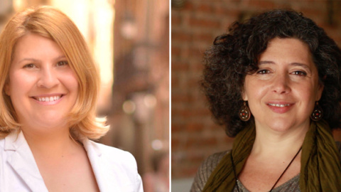 Las candidatas para las elecciones del 26-J de PACMA, Silvia Barquero (i.), y de Recortes Cero-Grupo Verde, Nuria Suárez (d.). Las candidatas para las elecciones del 26-J de PACMA, Silvia Barquero (i.), y de Recortes Cero-Grupo Verde, Nuria Suárez (d.).